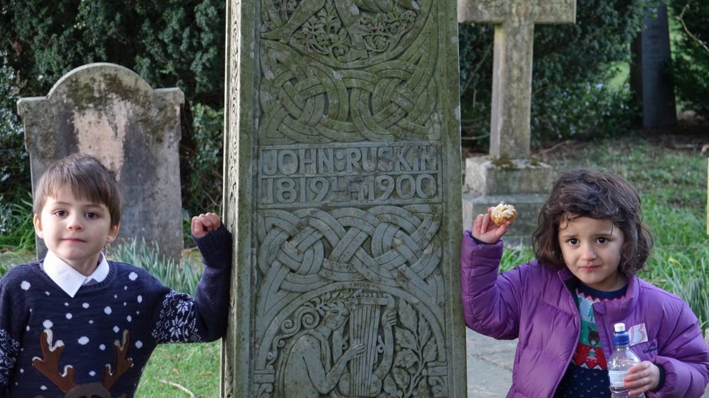 JOHN RUSKIN Edinburgh - my famous ancestor, read my story 25 John Ruskin Grave John Ruskin's Grave Coniston family tree living descendants