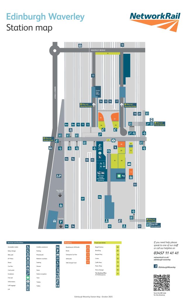 Edinburgh Waverley Station Map Download Edinburgh Train Station Map Download